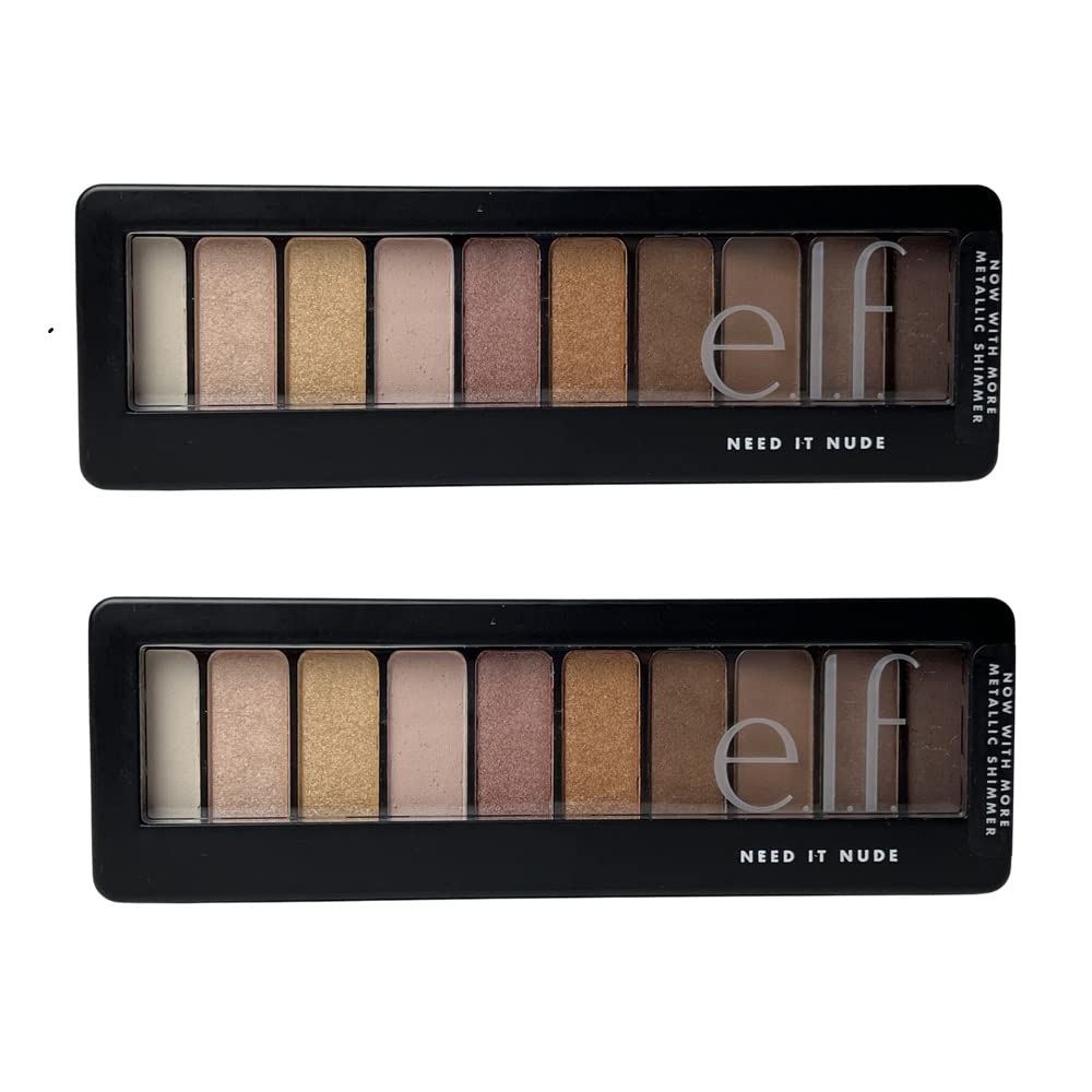 e.l.f. Pack of 2 Eyeshadow Palette, Need it Nude 83279