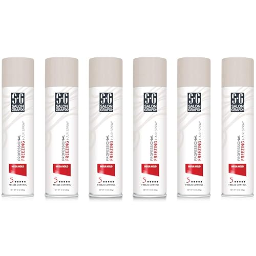 Salon Grafix Hairspray Freezing Mega Hold 10 Ounce (295ml) (6 Pack)