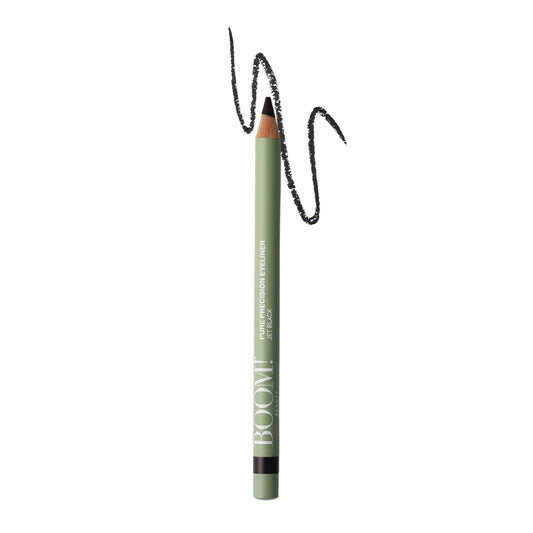 BOOM! Beauty Pure Precision Eyeliner: All-Natural, Skin-Loving, All-Day Wear. Waterproof, Smudge-proof, Smooth Glide Pencil. Richly Pigmented Vegan…