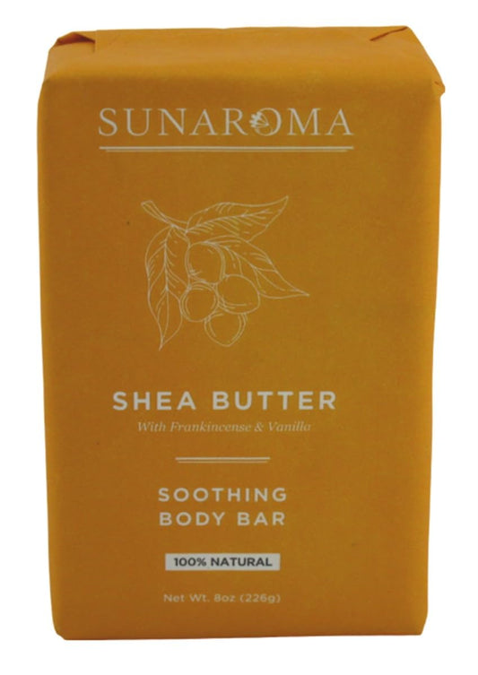 Sunaroma Soap Bar Shea Butter 8 Ounce (Pack of 6)