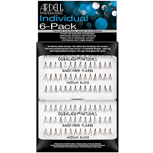 Ardell Natural Lash Clusters - Eyelash Clusters False Eyelashes Knot-Free DIY Cluster Eyelash Extensions, Medium Black, 56 Individual Lashes