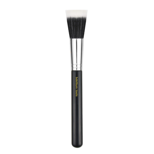 Bdellium Tools Professional Makeup Brush - Maestro Series 955 Finishing - With Soft Synthetic Fibers, For Stippling, Lightweight Application (Black