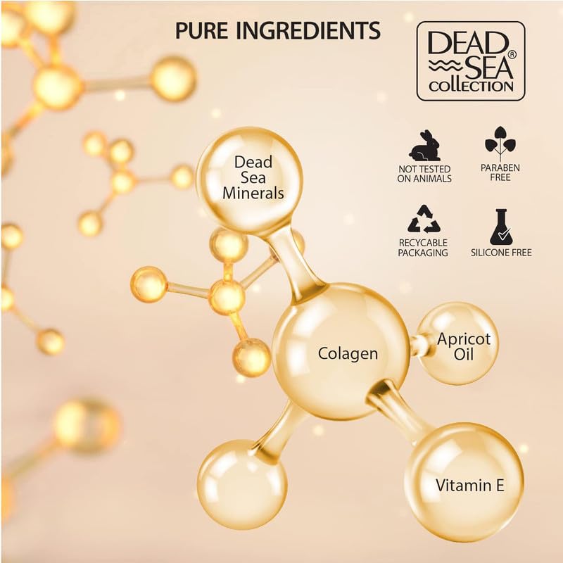 Dead Sea Collection Moisturising Night Face Cream with 3X Collagen - Anti Aging Nourishing Facial Moisturiser with Dead Sea Minerals and Vitamin E