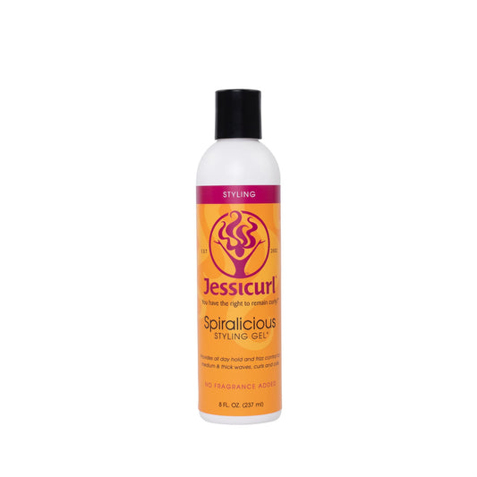 Jessicurl Spiralicious Gel, 8 Fl oz - Hair Gel for Curly Hair and Frizz Control, No Fragrance Added, for all hair types