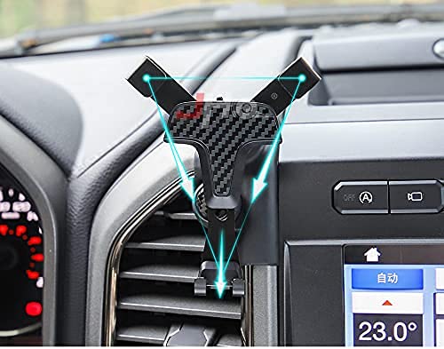 JHO Car Phone Holder Air Vent Mount with One Button Release Clamp, Rotatable Phone Mount Compatible for Ford F150 Raptor 2015-2020 2019 18 17 16…
