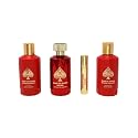 Jo Milano Game of Spades ROUGE EXTRAIT 4-Piece Gift Set Unisex, (3.4 Oz Extrait de Parfum Spray + 6.8 Oz Body Cleanser + 6.8 Oz Body Cream + 0.27 Oz