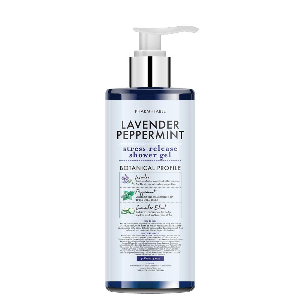 Pharm to Table Stress Release/Lavender & Peppermint Shower Gel Body Wash 32oz / 960m