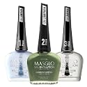 MASGLO GEL EVOLUTION Nail Polish Gel Effect, No UV/Led Lamp, Duration Up to 12 days, 3 PCs -Base, Esmalte Color, Brillo - Efecto Gel sin necesidad de Beauty & Personal Care MASGLO