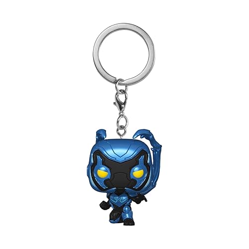 Funko POP! Keychain: DC - Blue Beetle - Blue Beetle Novelty Keyring - Collectable Mini Figure - Stocking Filler - Gift Idea - Official Merchandise…