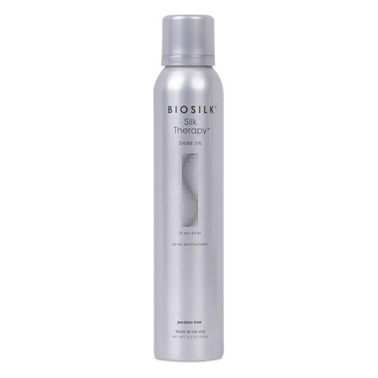 BioSilk Silk Therapy Shine On, Hairspray For Controlling Frizz & Providing Brilliant Shine, Sulfate, Paraben, & Cruelty-Free, 5.3 Oz