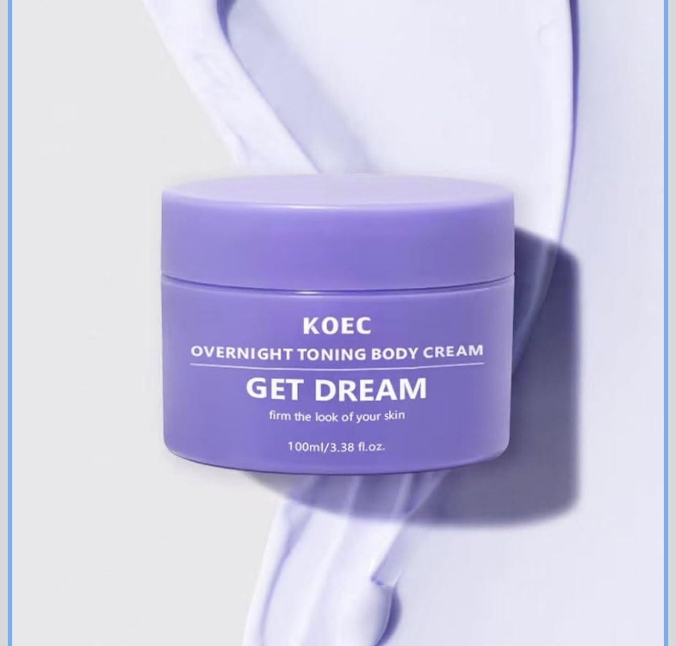 BEAUTIVANA KOEC Get Dream Overnight Toning Body Cream, Anti-Cellulite Firming Treatment with Passion Fruit Oil, Shea Butter, Lavender Oil, 3.38 Fl Oz