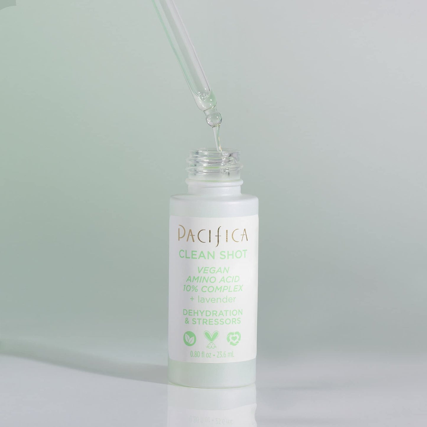 Face Serum by Pacifica - Clean Shot Vegan Amino Acid 10% Complex10% Solution l - Balancing Facial Serum for Oily & All Skin Types, Vegan
