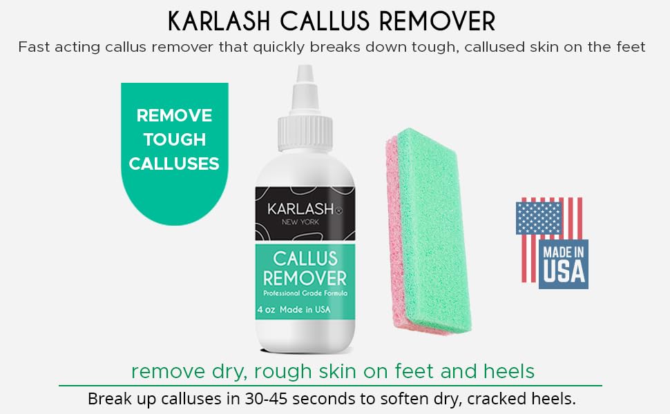 Karlash Callus Remover Gel for Feet and Foot Pumice Stone Scrubber Kit Remove Hard Skins Heels and Tough Callouses from feet Quickly and Effortless 4 Beauty & Personal Care Karlash