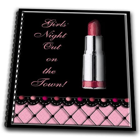3dRose db_13000_1 Lipstick, Girls Night Out-Drawing Book, 8 by 8-Inch