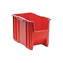 Quantum Storage Systems QGH600RD Giant Stack Container, 17.5" Length, 10-7/8" Width, 12.5" Height, Red, Pack of 4