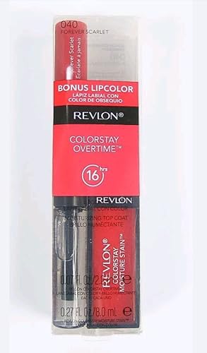 Revlon Overtime Moisture Stain - Forever Scarlet or Shanghai Sizzle (040) - 0.07 Oz