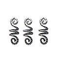 LQQQL Vikings Spiral Hair Beads Rings - Dreadlock Accessories, Norse Hair Coils & Pendants for Braids, Beards, Bracelets DIY (3 Small pcs)