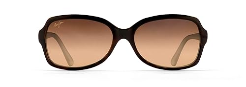 Maui Jim Women's Cloud Break Polarized Fashion Sunglasses, Tortoise/ Peacock Blue/HCL® Bronze, Medium