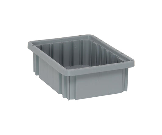 Quantum Storage DG91035GY Dividable Grid Storage Container, 10-7/8" L x 8-1/4" W x 3-1/2" H, Gray (Pack of 20)