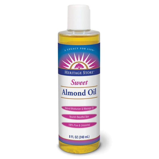 Heritage Store Almond Oil, Sweet, 8 Fl Oz