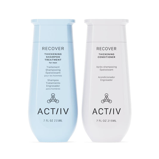 ACTIIV Recover Thickening Shampoo & Conditioner Bundle for Men (7 oz Each) - For Fine & Thinning Hair, Supports Fuller, Thicker-Looking Hair & Healthy