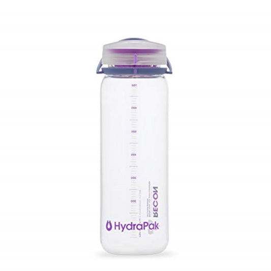 HydraPak Recon Twist & Sip - Wide Mouth Recycled Plastic Water Bottle (24oz or 32oz) - Eco Friendly, BPA Free, Easy Carry, 24oz/750ml, Clear/Iris…