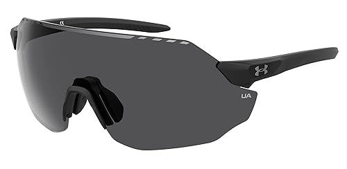 Under Armour UA Halftime Shield Sunglasses, Matte Black Frame w/ Gray Lenses