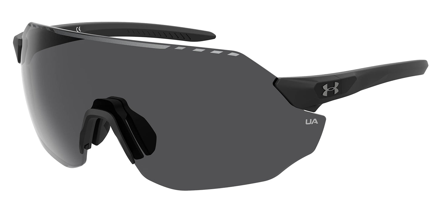 Under Armour UA Halftime Shield Sunglasses, Matte Black Frame w/ Gray Lenses