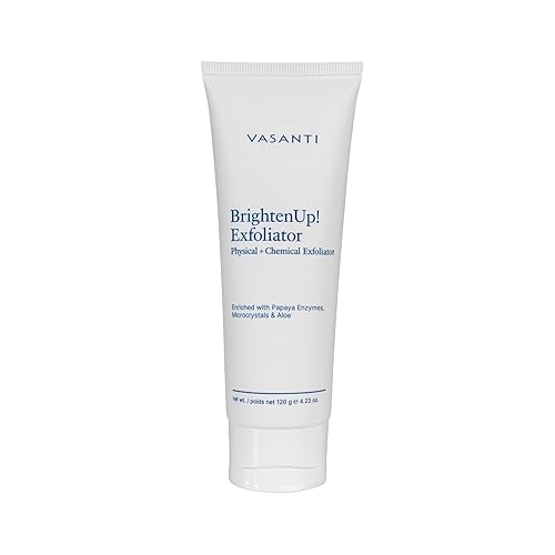 VASANTI Exfoliating Face Wash, Original Size (120g) - Enzymatic Face Rejuvenator which is Enriched with Papaya, Microcrystals, Aloe Vera - Get Healthy