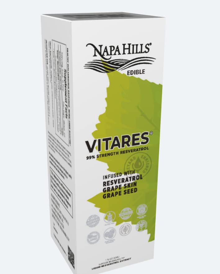 Napa Hills Liquid VitaRes Resveratrol Drops Skincare - Super Concentrated, Natural, Superior Bioavailability - Grape Skin, Grape Seed, Resveratrol (1 Beauty & Personal Care Napa Hills