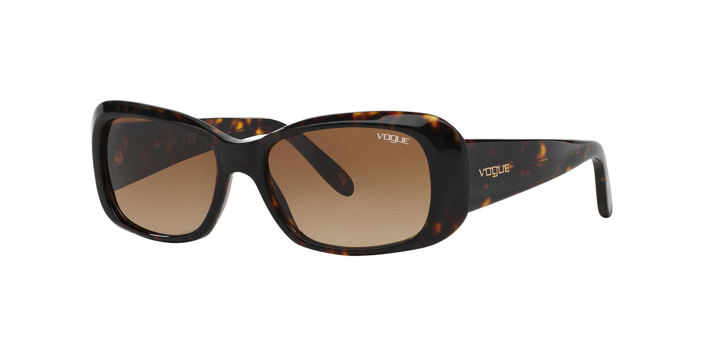 Vogue Eyewear Women's VO2606S Rectangular Sunglasses, Dark Havana/Brown Gradient, 52 mm