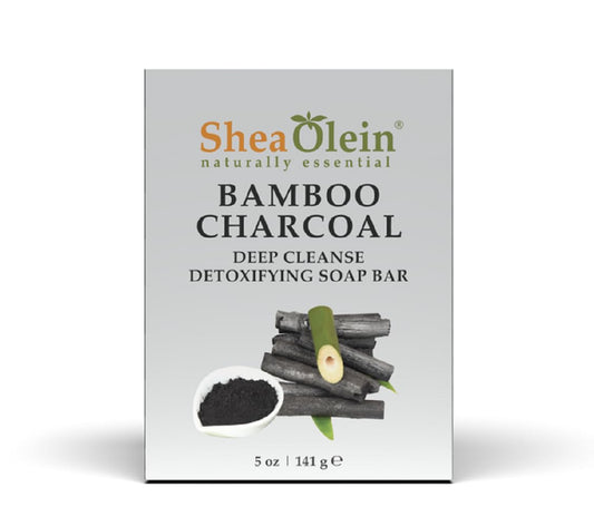 SheaOlein Naturally Essential BAMBOO CHARCOAL Deep Cleanse Detoxifying Soap Bar 5 oz