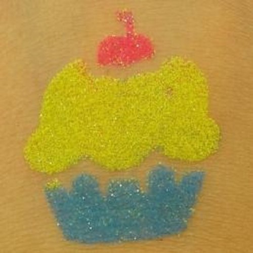 Neon Shimmer Glimmer Body Art Glitter for Children Temporary Tattoos (Neon Blue)