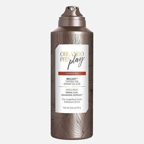 ORLANDO PITA PLAY Recast Tinted Oil Spray Glaze, Quickly Refreshes Color & Adds A High-Shine Finish, Copper Red, 5.2 Oz