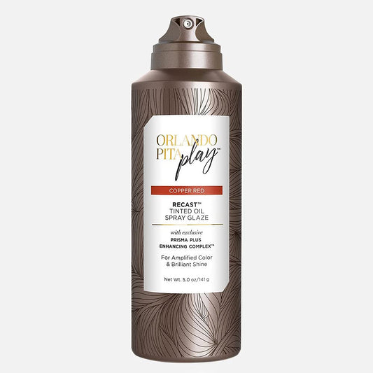 ORLANDO PITA PLAY Recast Tinted Oil Spray Glaze, Quickly Refreshes Color & Adds A High-Shine Finish, Copper Red, 5.2 Oz