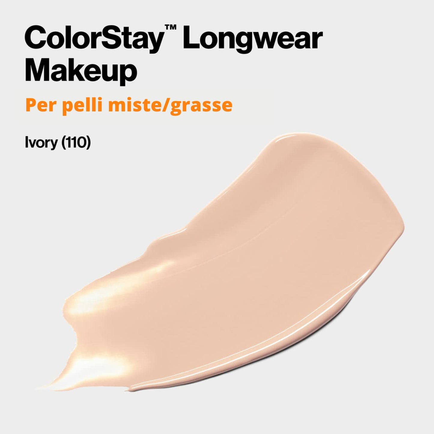 Revlon Colorstay Liquid Foundation Makeup with Pump 110 Ivory Combination/Oily Skin ,1 Fl Oz