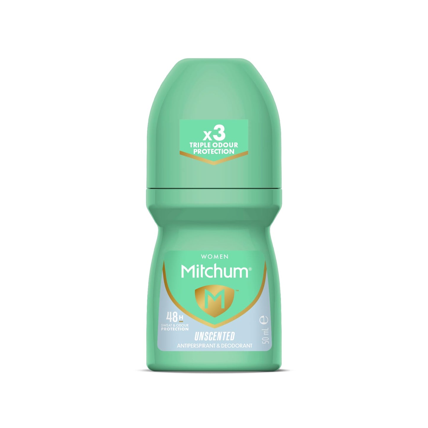 Brand New - Mitchum Roll on 50ml Unperfumed - Excess Perspiration & Body Odour Beauty and Personal Care Mitchum
