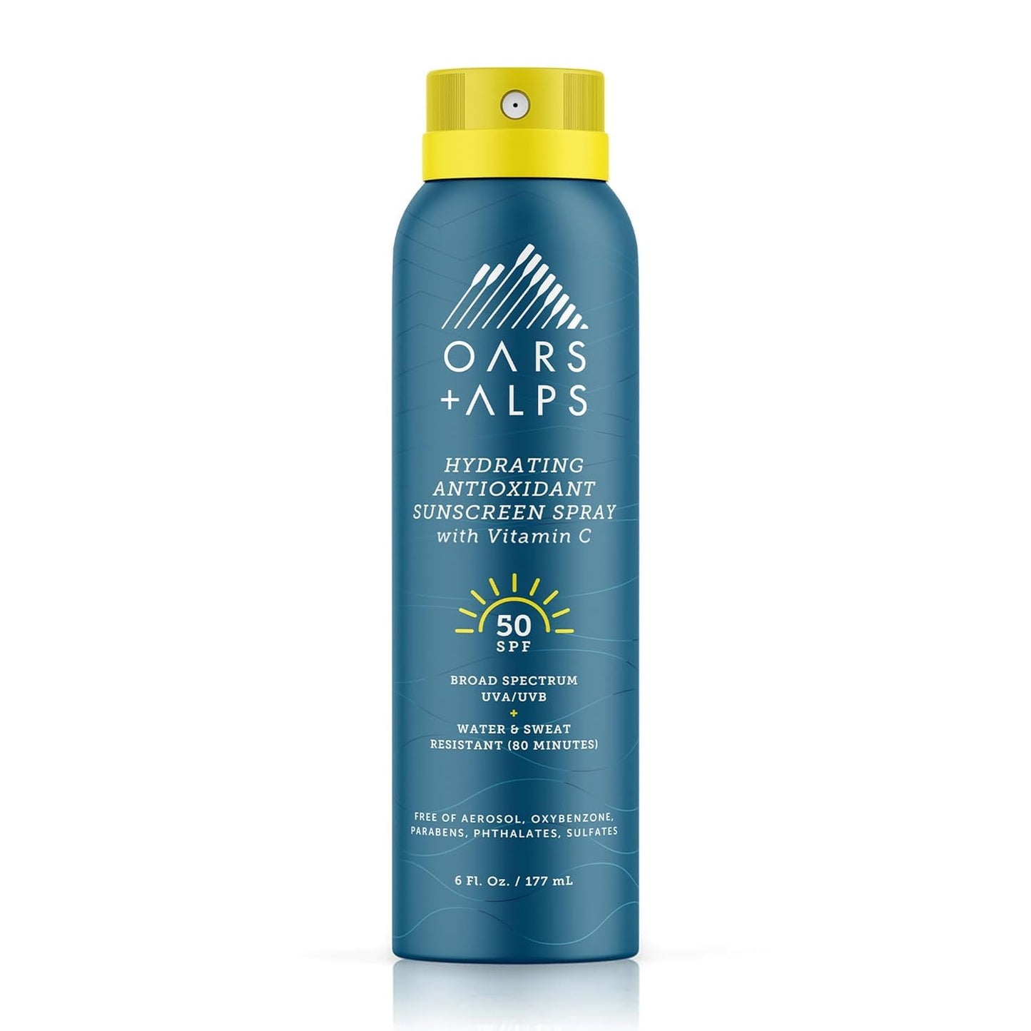 Oars + Alps Sunscreen Spray for Face & Body Spray Sunscreen Infused with Vitamin C & Antioxidants, No White Residue, Water & Sweat Resistant, All Skin