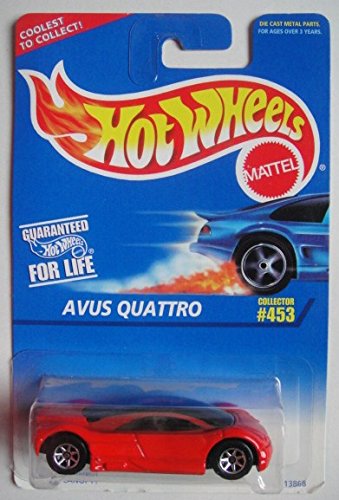 Hot Wheels RED AVUS Quattro #453 7 Spoke Wheels Coolest to Collect Card