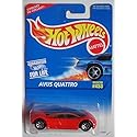 Hot Wheels RED AVUS Quattro #453 7 Spoke Wheels Coolest to Collect Card