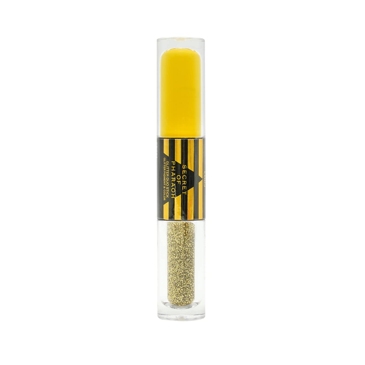 EBIN NEW YORK Secret of Pharaoh Glitter Duo Stick Sun Goddess | Dual-Ended Primer & Glitter Face Makeup Stick | Creamy Long-Lasting Shimmer Finish |