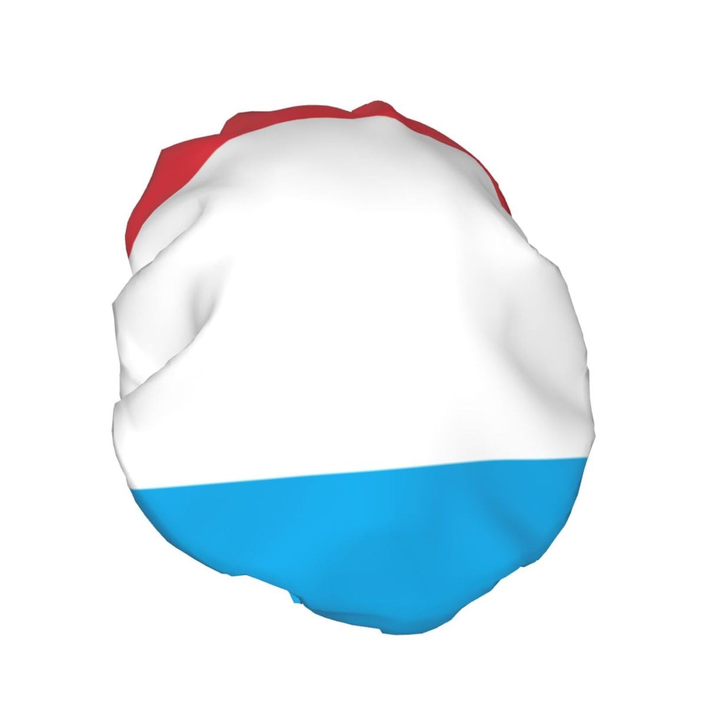 Luxembourg Flag Prints Shower Cap Double Layer Lined Waterproof Bathing Shower Hat Beauty and Personal Care Hayyett