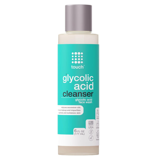 10% Glycolic Acid Face Wash - Exfoliating, Non Drying & Foaming AHA Cleanser - Anti-Aging, Skin Tone & Texture, Wrinkles, Pores, Blackheads - Sulfate