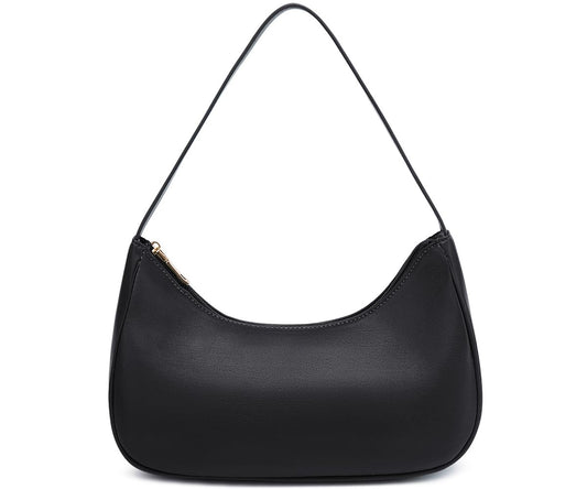 Fashion shoulder Bag for Women's Cute Hobo Tote Handbag Mini Clutch Underarm Purse for Daily Use/Work/Travel/Casual Outings (Black)