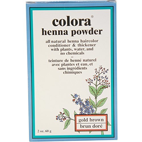 Colora Henna Powder Hair Color Gold Brown 2 Ounce (Pack of 2)