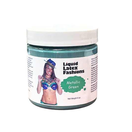 Metallic Green Liquid Latex Body Paint - 4 Ounces High Shine