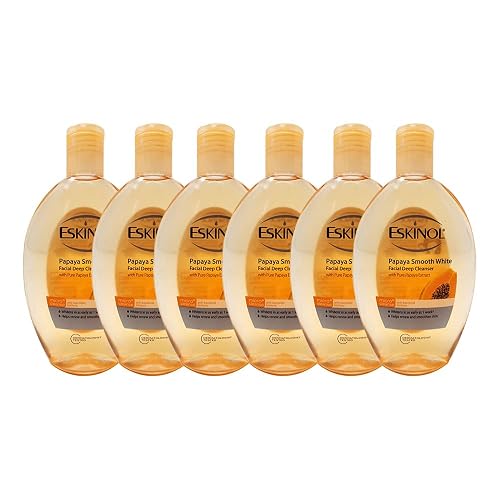 Eskinol Facial Cleanser 225 Ml - 7.6 Oz (Pack of 6) (Papaya)