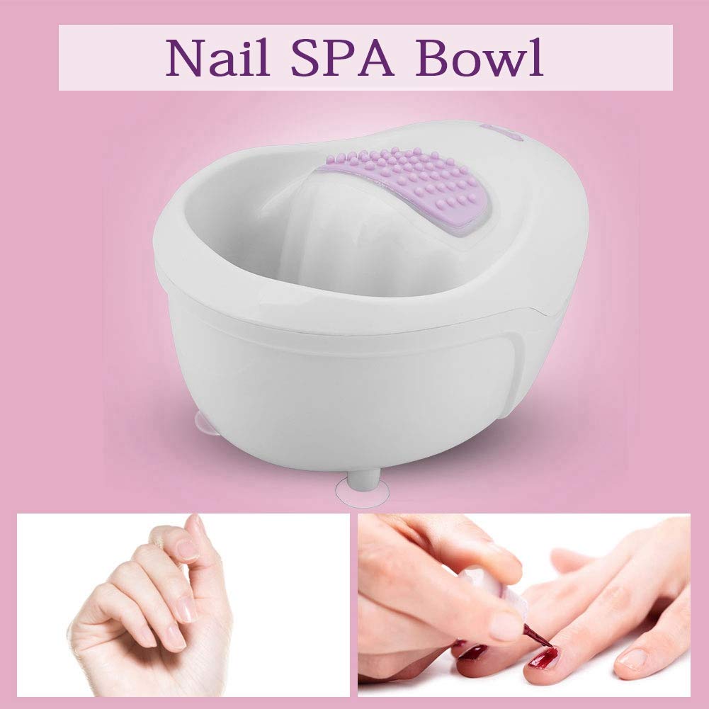 Electric Bubble Nail Soaking Bowl for Nail SPA with Air Bubble Vibrational Massage Nail Polish Remover for Soak Soothing Relaxing Manicure Machine Beauty & Personal Care YUYTE