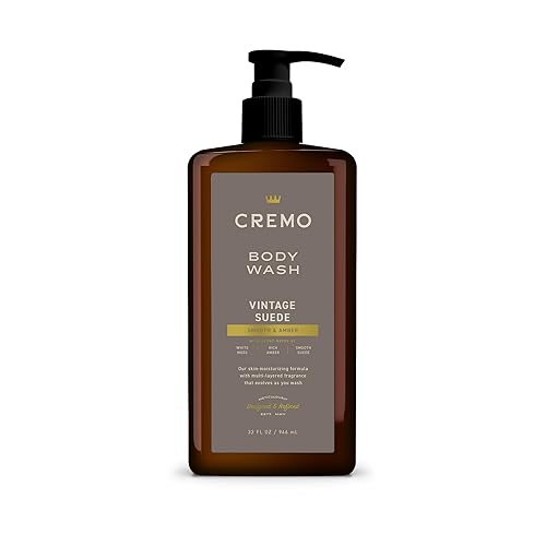 Cremo Rich-Lathering Vintage Suede Body Wash for Men, 32 Fl Oz