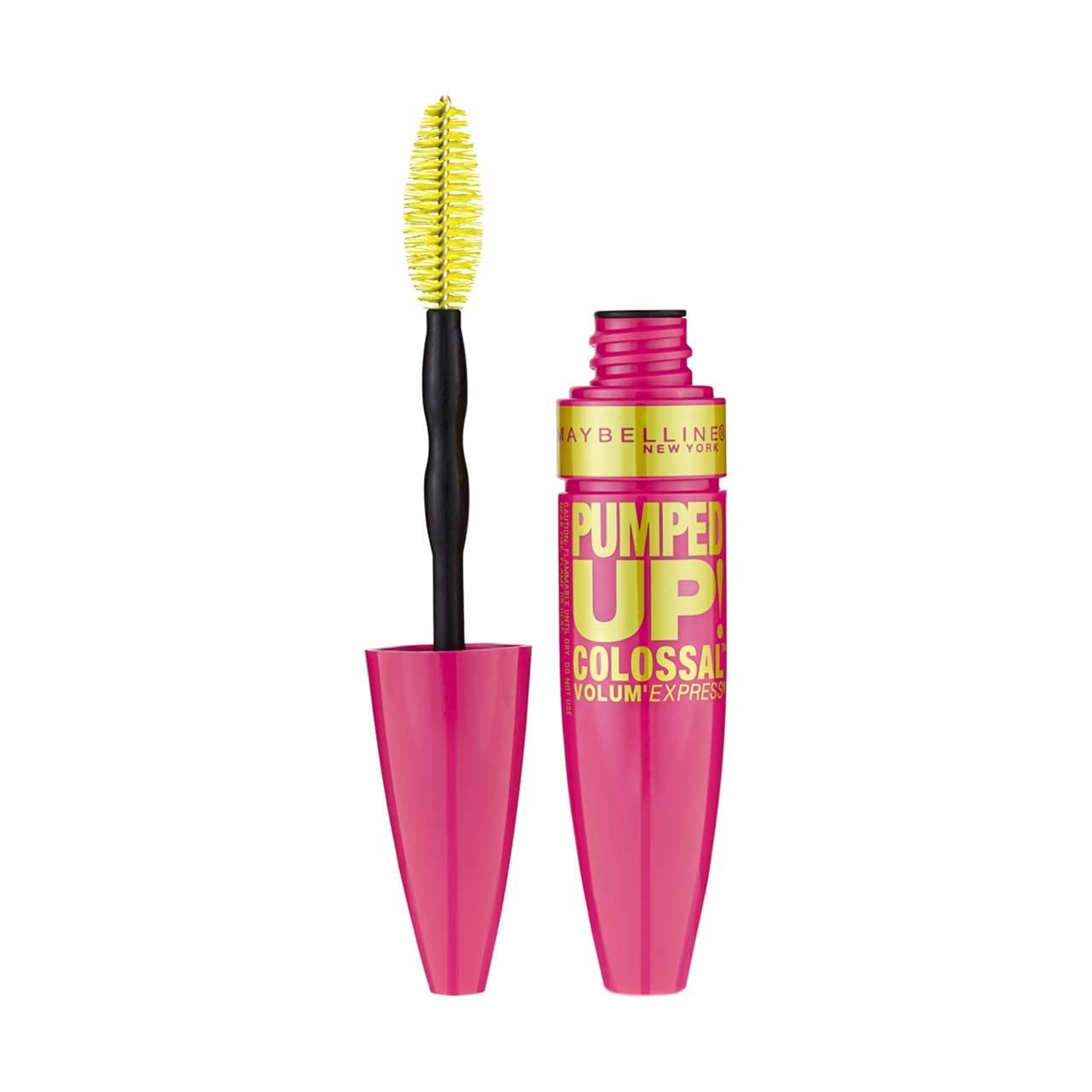 Maybelline Volum' Express Pumped Up! Colossal Washable Mascara, Classic Black [213] 0.33 oz (Pack of 3)